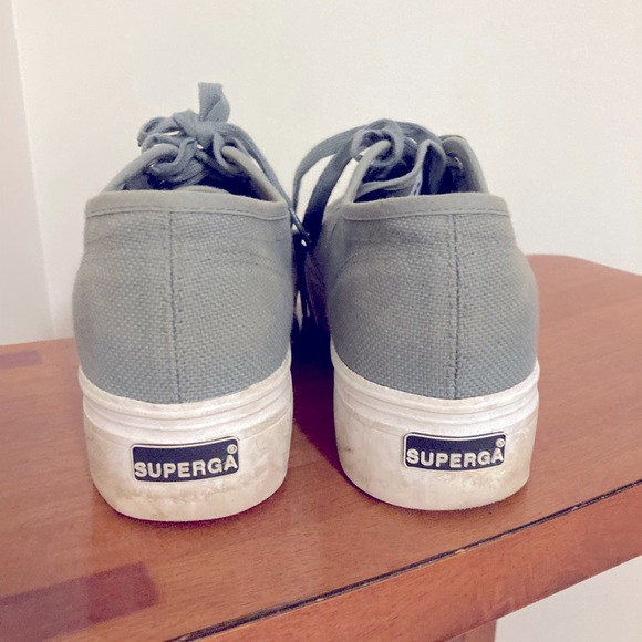 Gray Superga Size 8.5 Platform Shoe for sale! - Picture 4 of 6